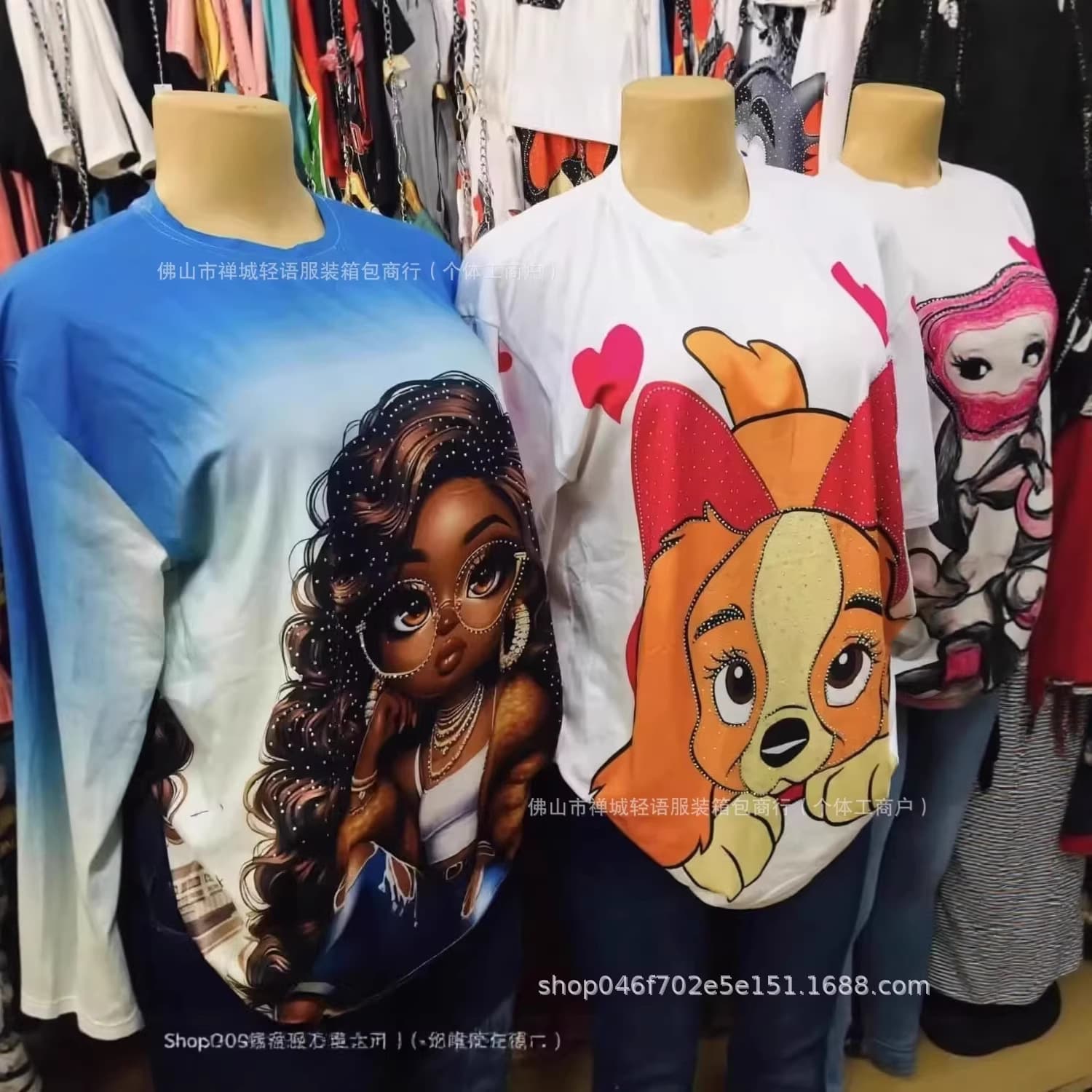 Women's T-Shirt In Stock Women's New Style T-Shirt Cartoon Print Short Sleeve Round Neck In Stock Wholesale