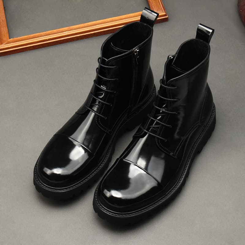 Cross-border Men's High-top Casual Leather Boots Chelsea British Trendy Cowboy High Boots Fashion Boots Martin Boots