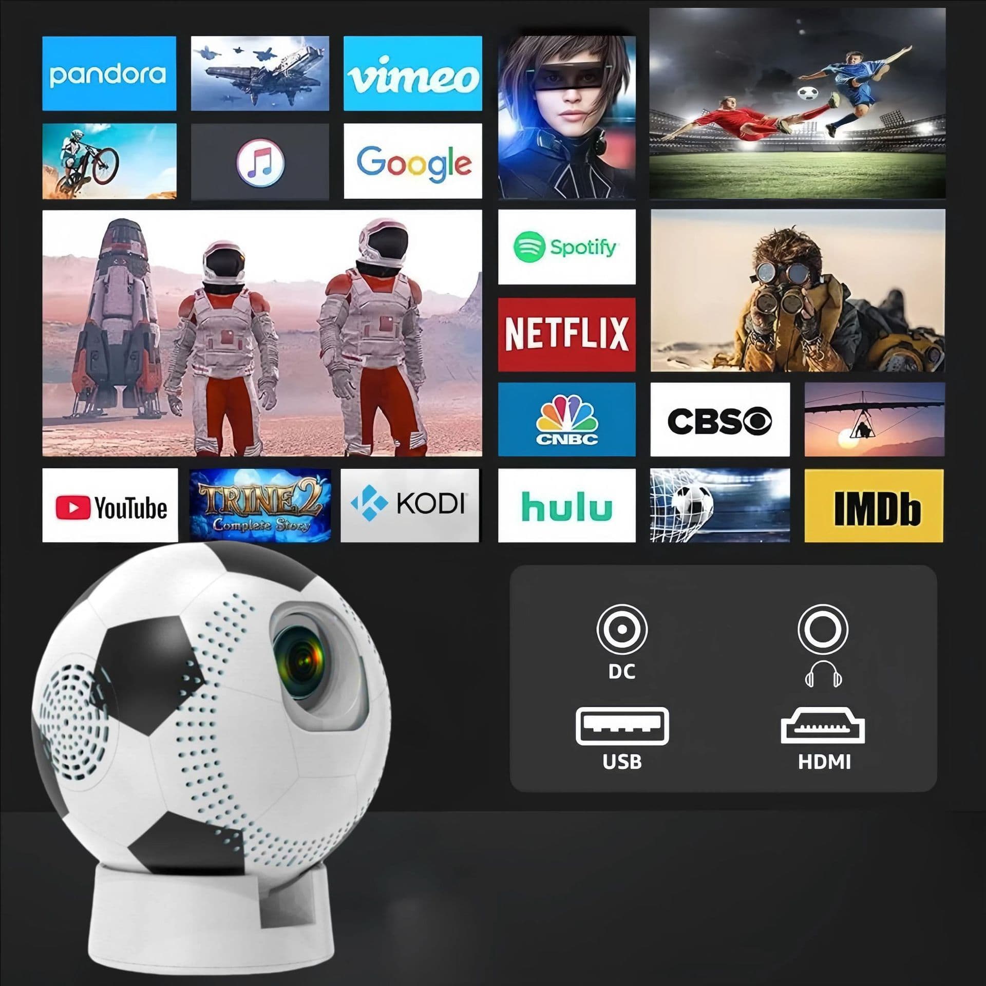 2026 World Cup Q8 Projector Sports Football Projector Overseas HD Home Projector