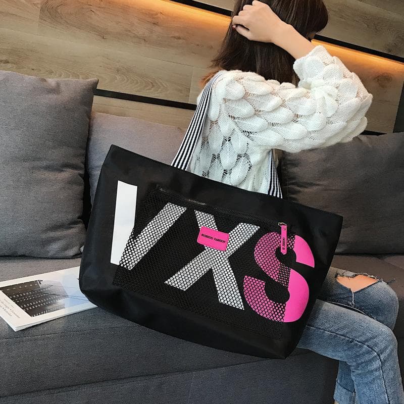 Autumn Wet-Dry Separation Women's Bag Korean-Style Large Capacity Waterproof Shoulder Bag Beach Travel Shopping Bag Letter Women's Bag