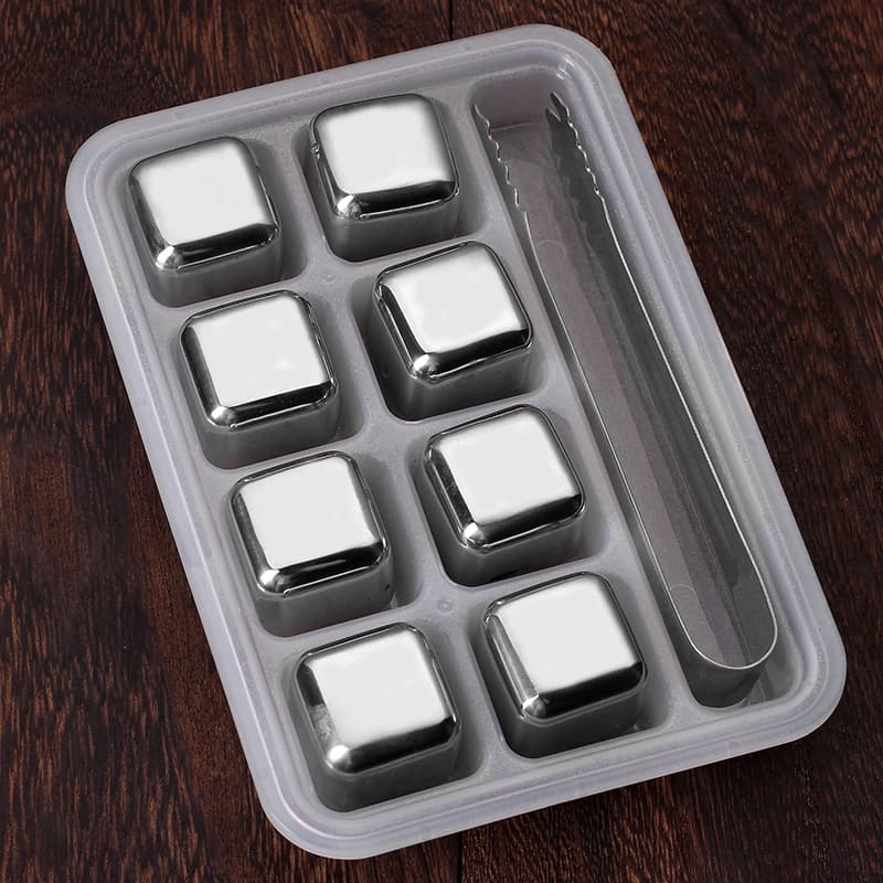 304 Stainless Steel Ice Cubes Food Grade Metal Chilling Stones for Beer, Wine, Whiskey, Fast Cooling