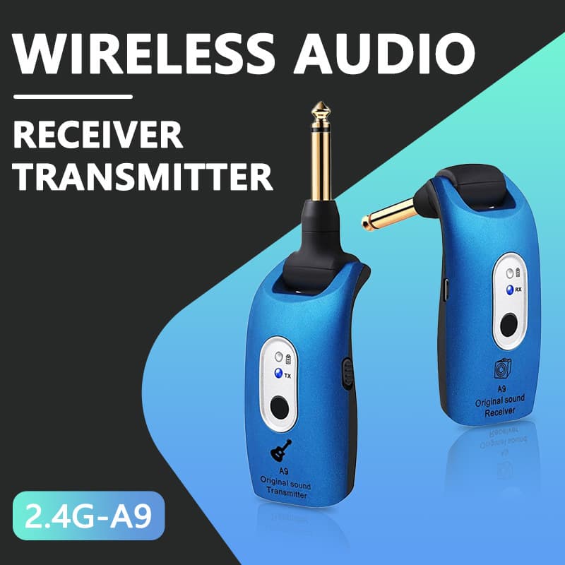 Factory Direct Sales A9 Electric Guitar Wireless Pickup 2.4G ABS Material Music Instrument Accessory for Various Platforms