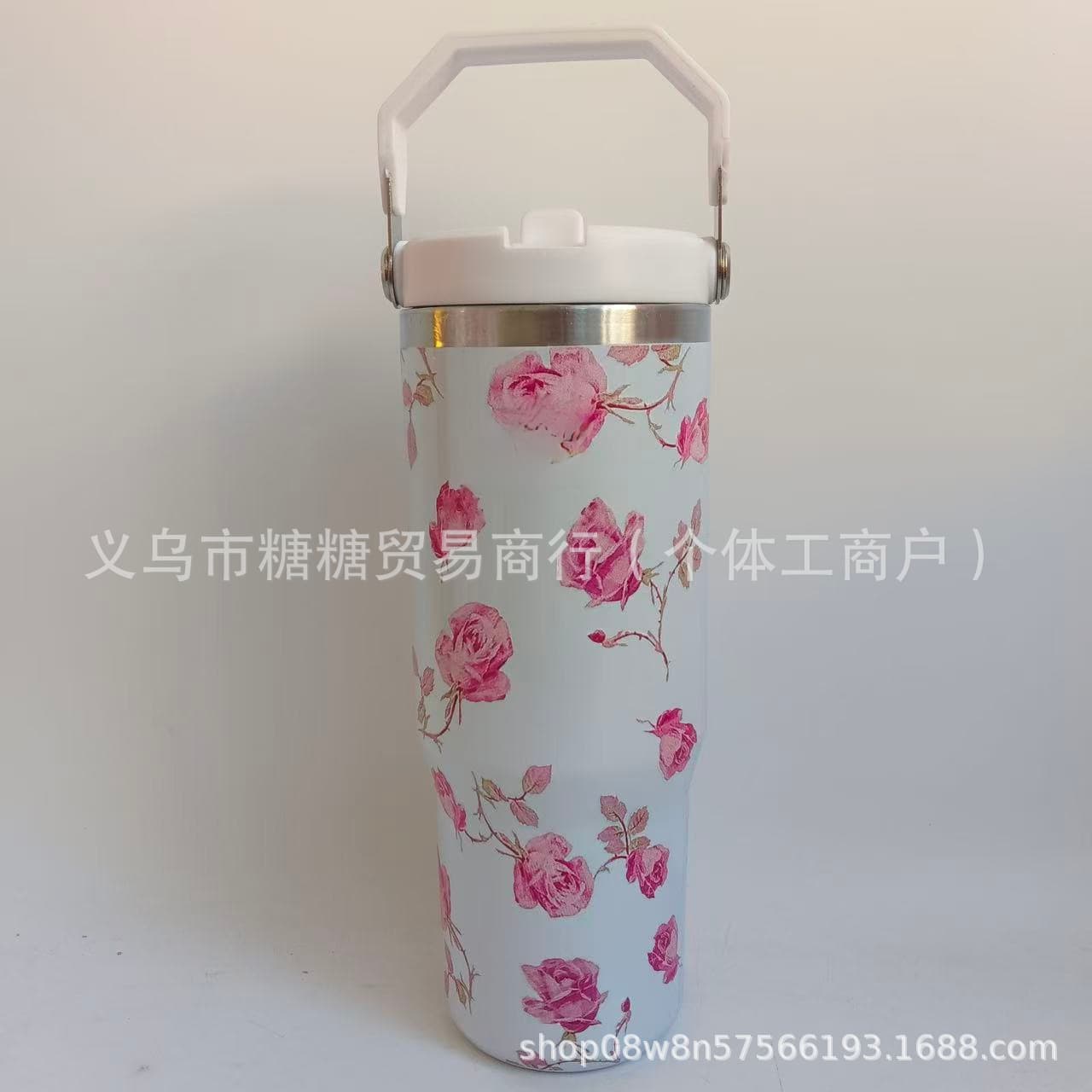 Cross-border 30oz/20oz Stainless Steel Insulated Tumbler with Handle, Hot and Cold Retention