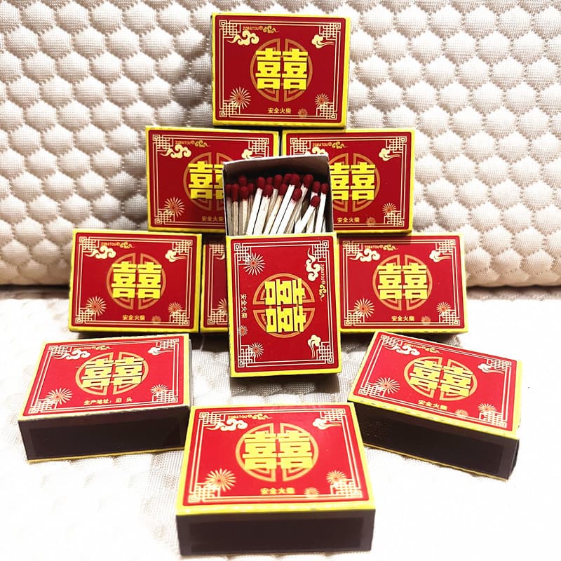 New Style Double Happiness Matches for Weddings, Housewarming, Retro Gift Boxes