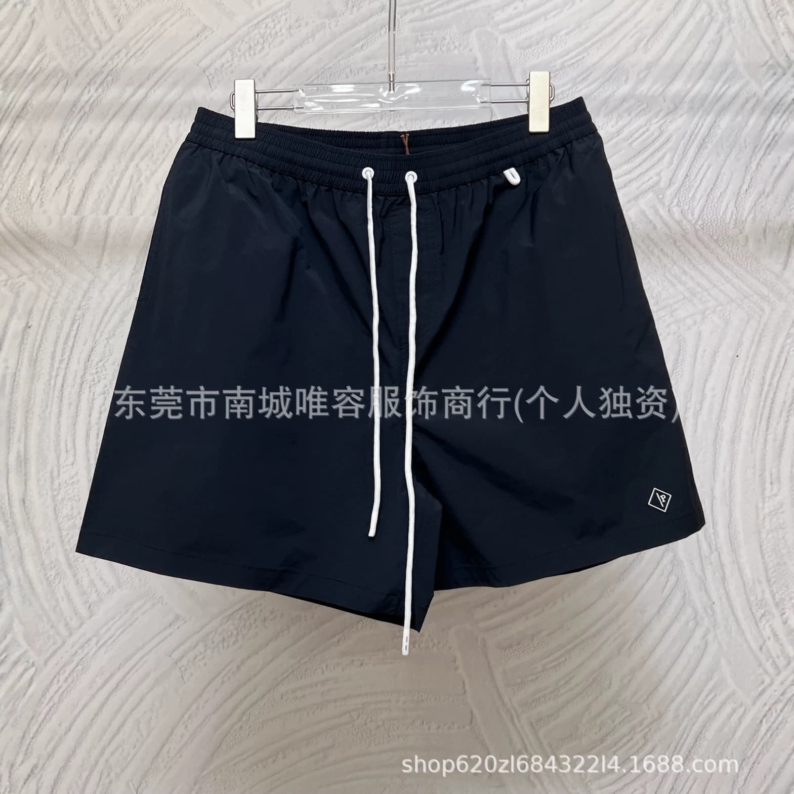 High Version Classic Home Silicone LP Letter Drawstring Shorts Loose Casual Unisex Beach Shorts Cross-Border