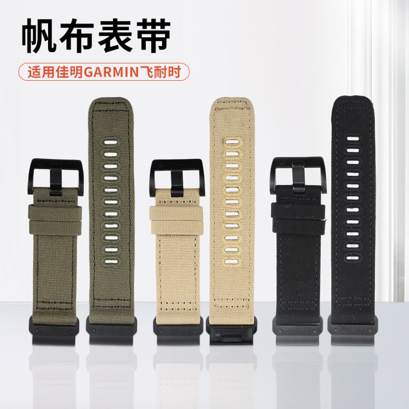Compatible with Garmin Fenix 8 Nylon Cotton Canvas Watch Band for Tactix 7 Pro