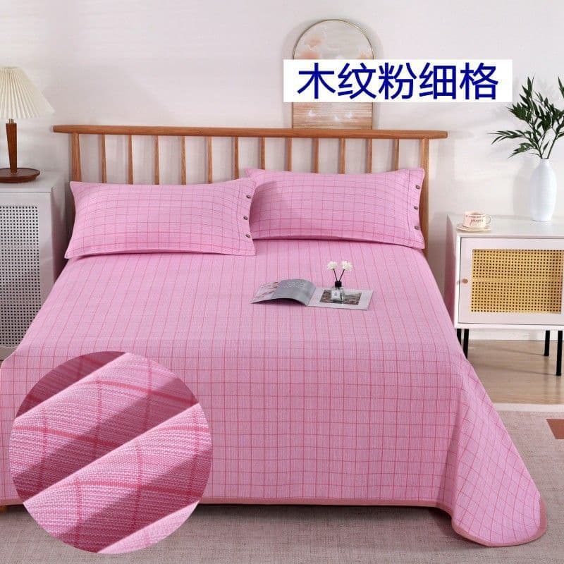 100% Coarse Cloth Mat Thickened Bedding Three-Piece Set Double 1.5 1.8 Bed Foreign Trade Cross-Border Supply Chain Factory Wholesale