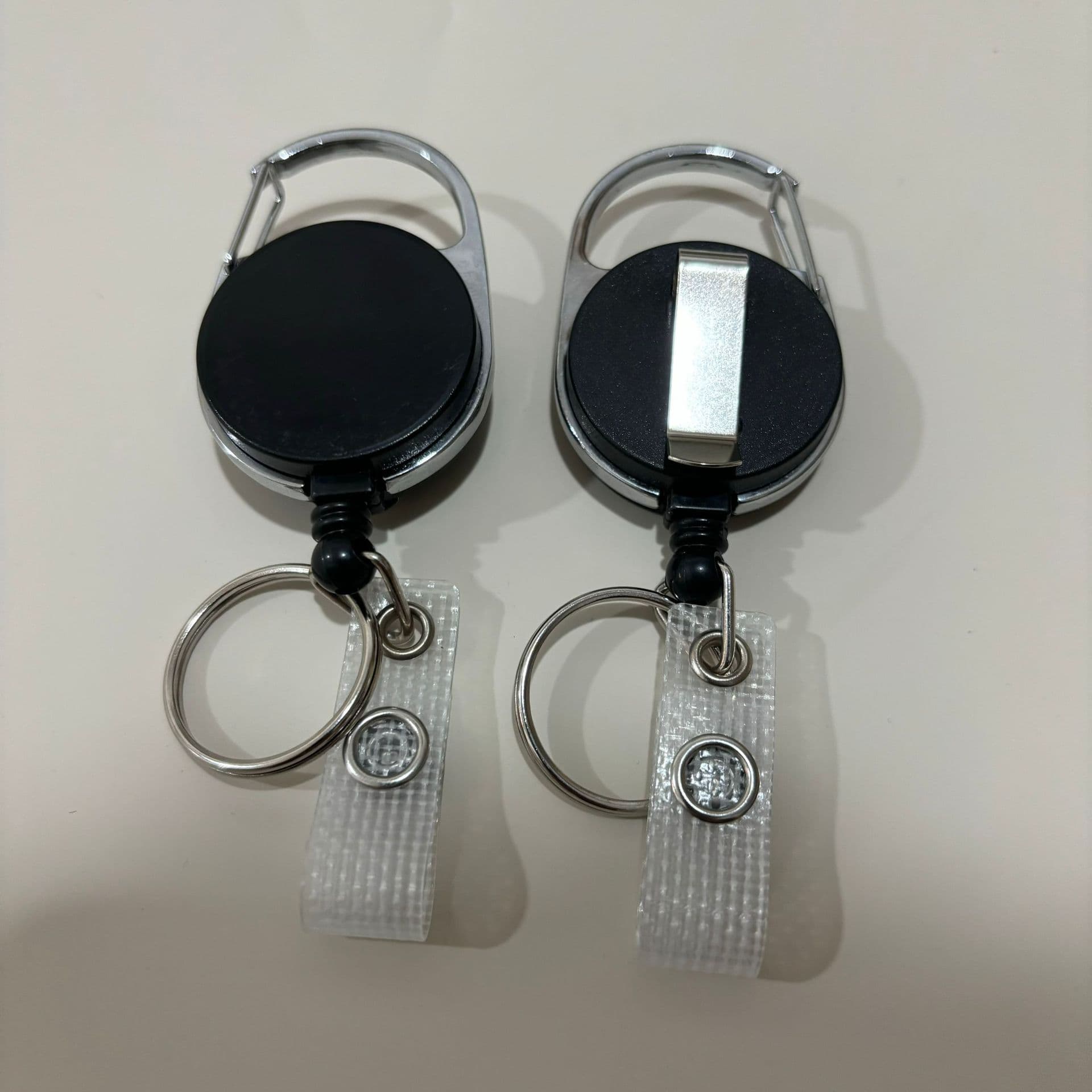 Wholesale Hot-Selling Round Alloy Pull-Tab Zinc Alloy Pull-String ABS Badge Clip Outdoor Keychain Clip