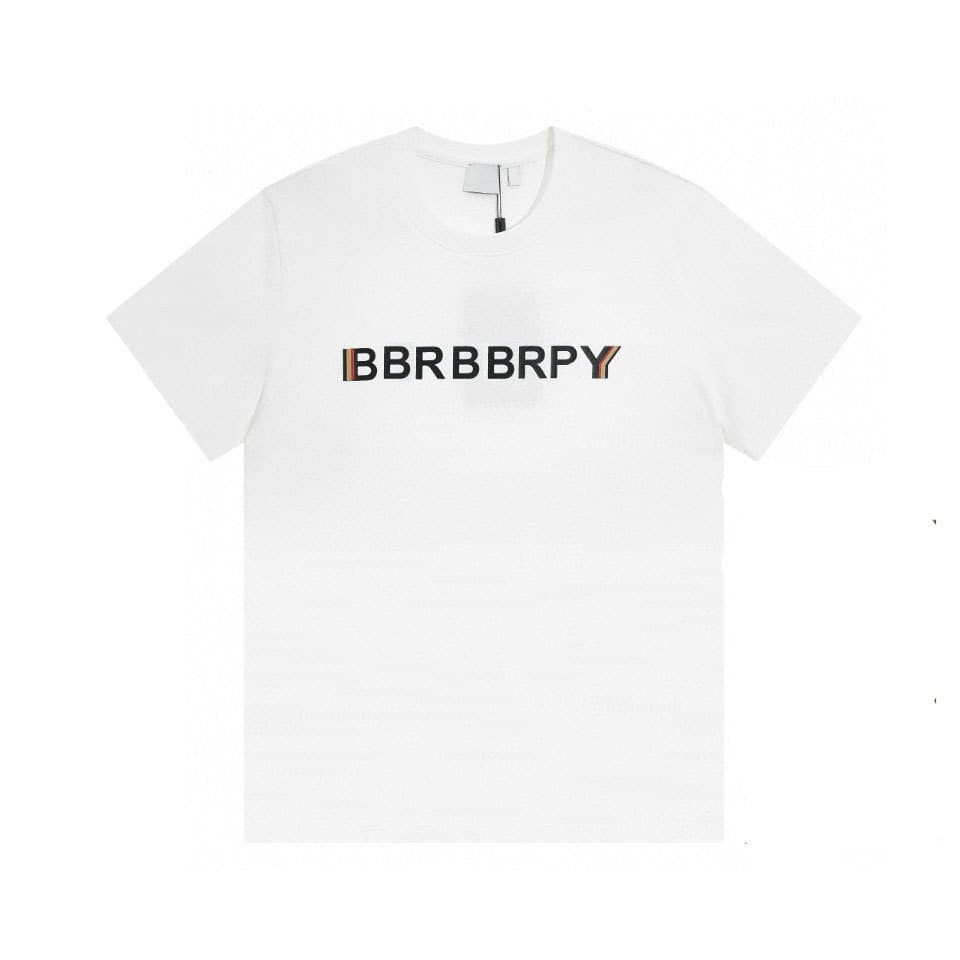 B Brand Authentic Cross-border Fashion BBR Letter Print Short Sleeve T-Shirt BUR War Horse Unisex Tee Base Layer