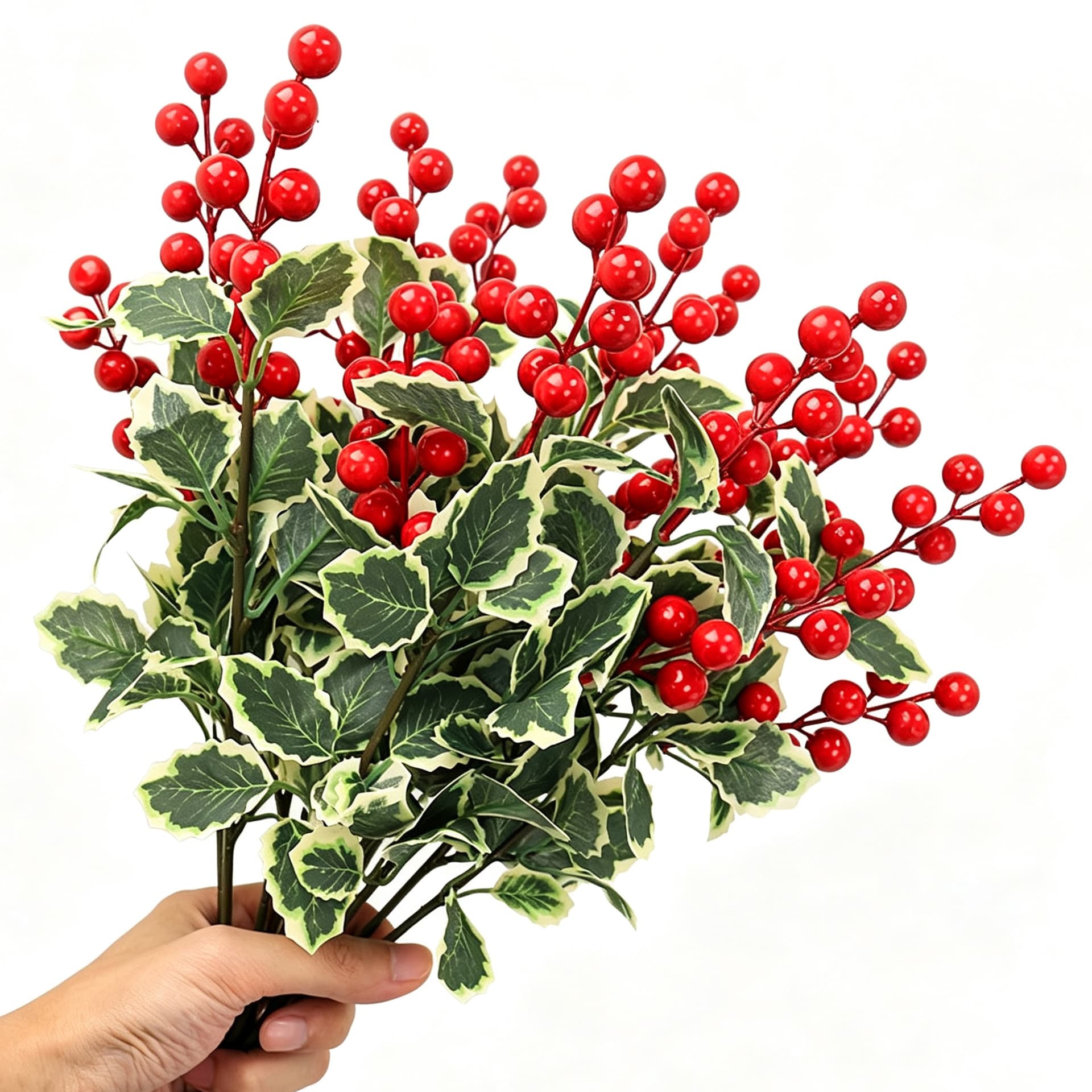 Christmas simulated berry decoration flower arrangement single landscaping ornament cross-border home decoration holly berry Christmas red fruit