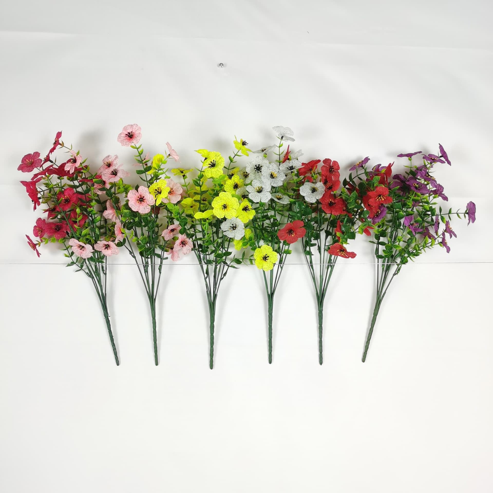 Cross-border Simulation Eucalyptus Violet Artificial Green Plant Wall Hanging Simulation Plant Basket Decoration Plastic Flower Wholesale