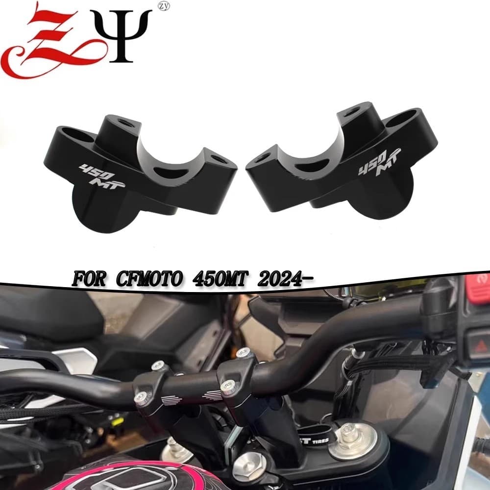Aluminum Handlebar Riser for CFMOTO 450MT Modification, Handlebar Lift Block, Handlebar Backward Extension Riser