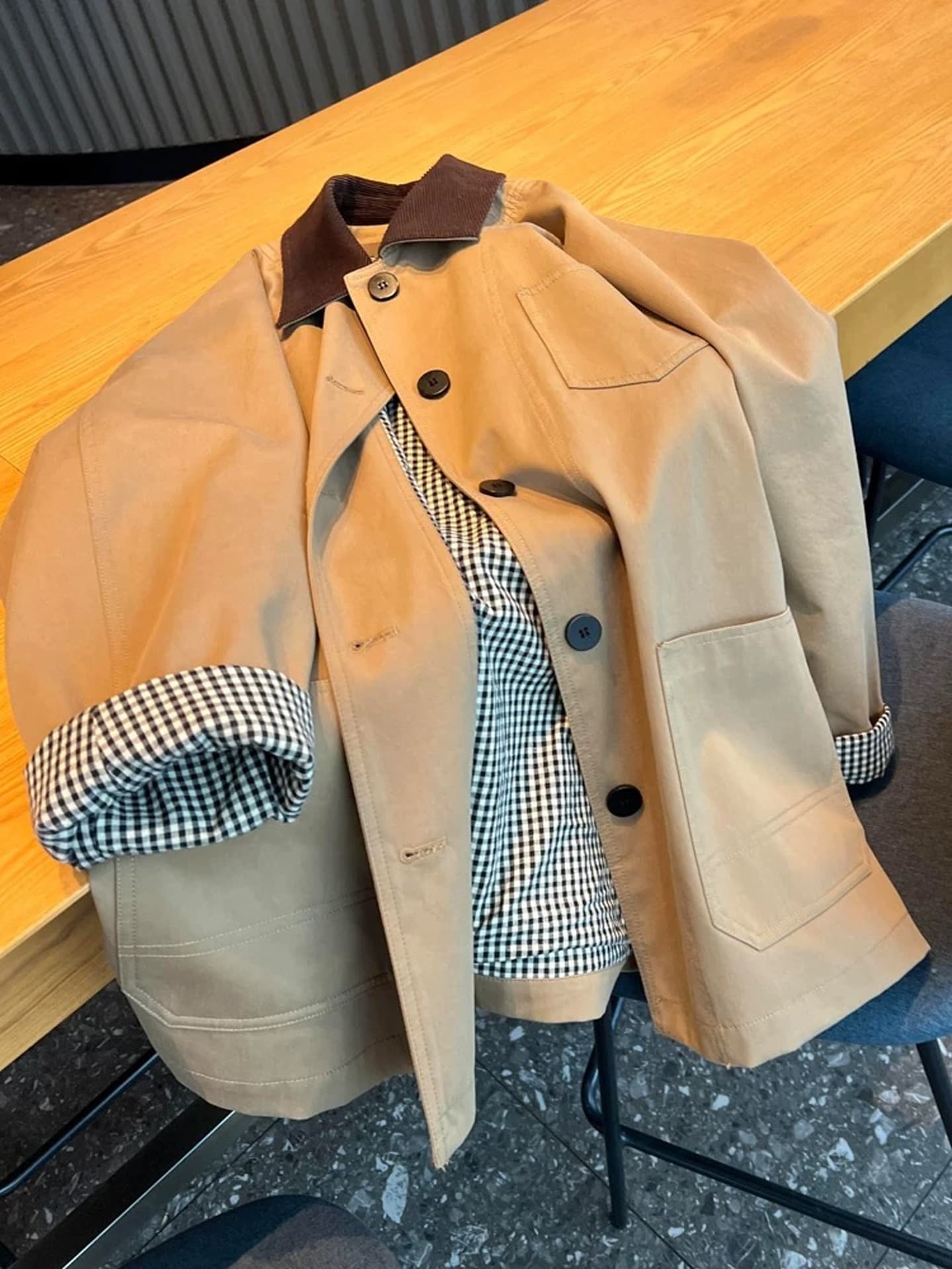 Korean-style Casual Trench Coat for Women, Mid-Length 2025 Spring/Autumn New Arrival, High-End Loose Fit Slimming Coat for Petite Figures