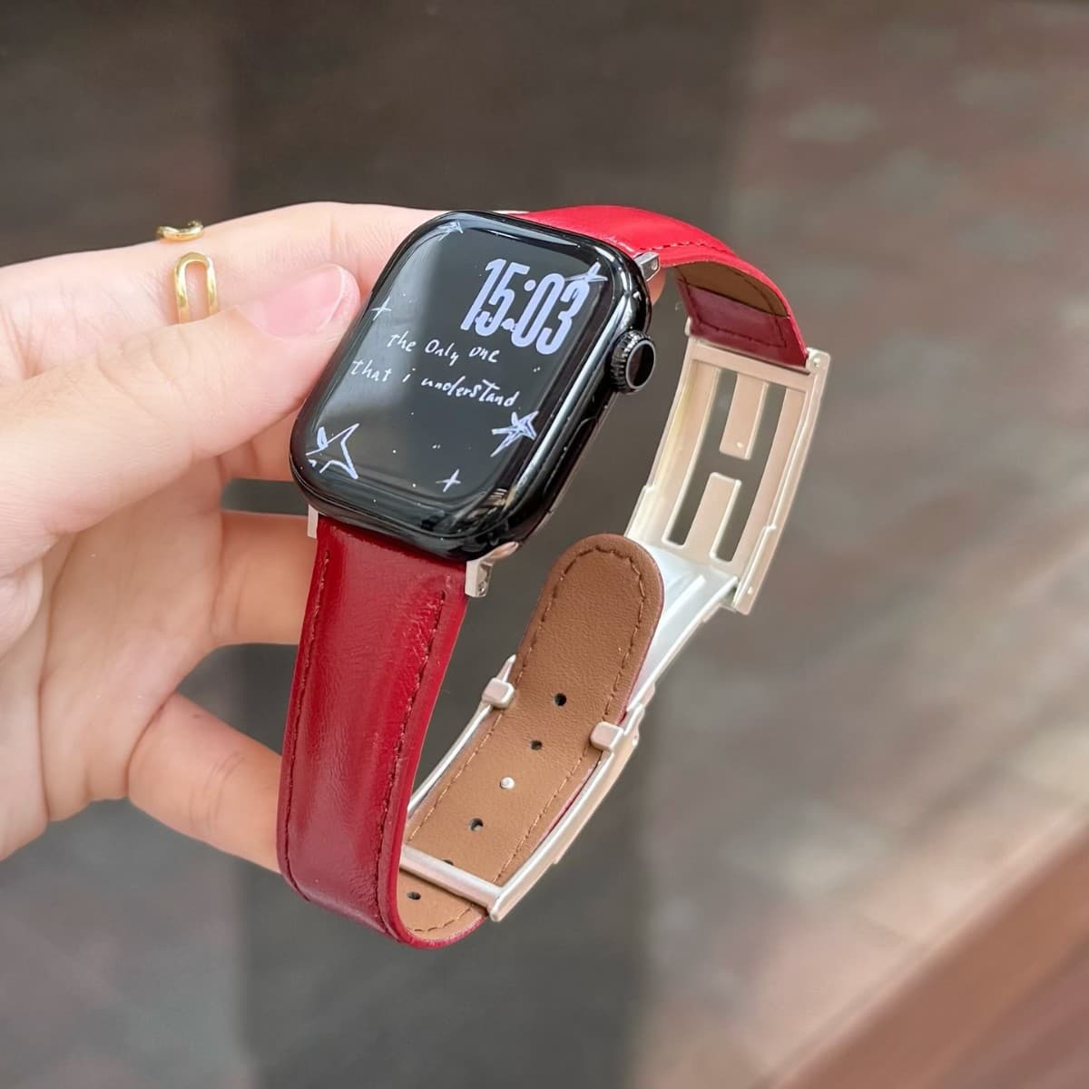 Trendy Luxury Metal and Leather Magnetic Strap Compatible with Apple Watch iWatch Series 10 9 8 7 6 5 SE Premium Look