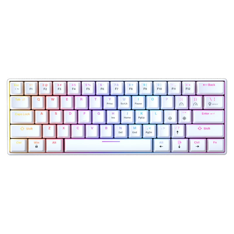 Factory Direct 61-Key Tri-Mode RGB Backlit Mechanical Keyboard Portable Mini Computer Gaming Office Blue Switch RGB Backlight