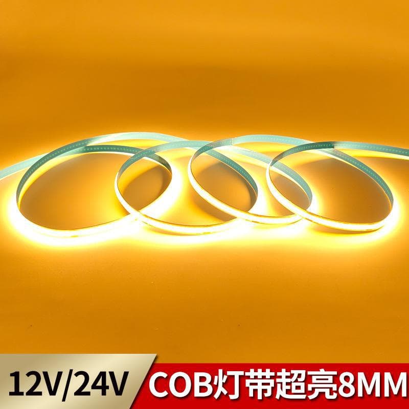 COB Lamp 12V 24V 8MM 320 LEDs 480 LEDs 90 High Brightness Uniform No Dark Area Flexible Light Strip