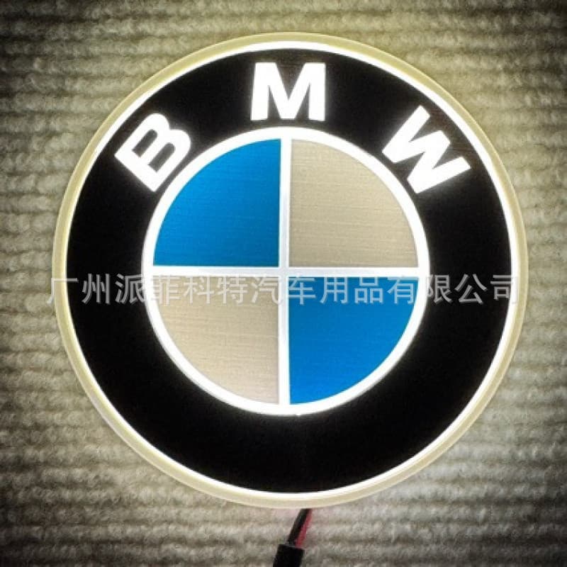 4D BMW Glowing Emblem Light LED Grille Tail Badge Light 3D Lighting Decoration for BMW Series