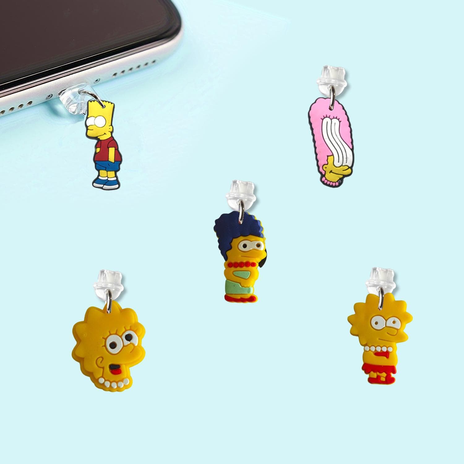Amazon Simpson 18 Phone Dust Plug Temu Personalized Fashion Pendant Creative Cartoon Cross-Border Hot Selling Phone Accessory