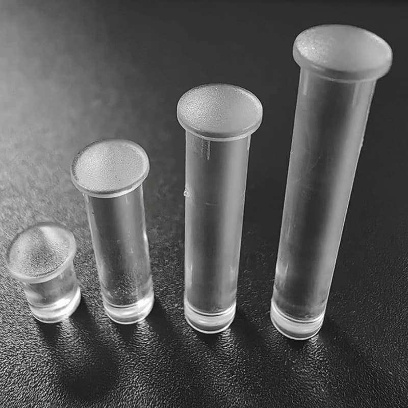 Diameter 4.0mm Round Head with Notch Light Guide Columns for LED Light Plates, F4 SMD LEDs, PLP5 Light Guide Caps