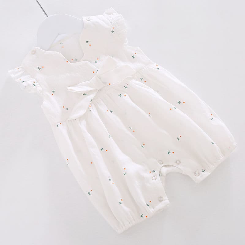 Baby Cotton Romper Bodysuit for Girls Summer Newborn Baby Onesie