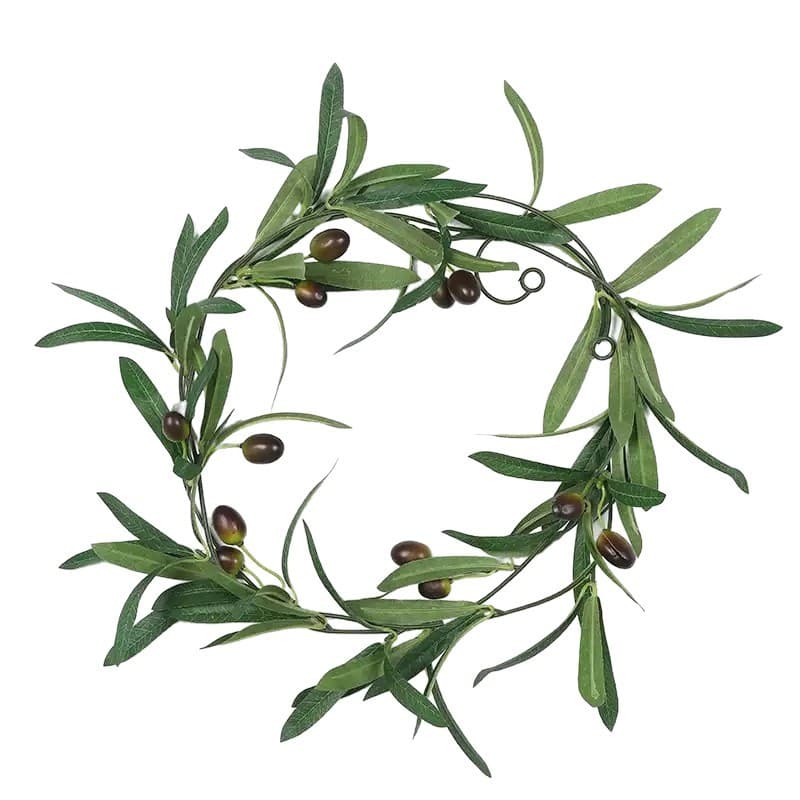 Cross-border American-style Spring Simulation Olive Leaf Vine with Olive Berries Decorative Garland