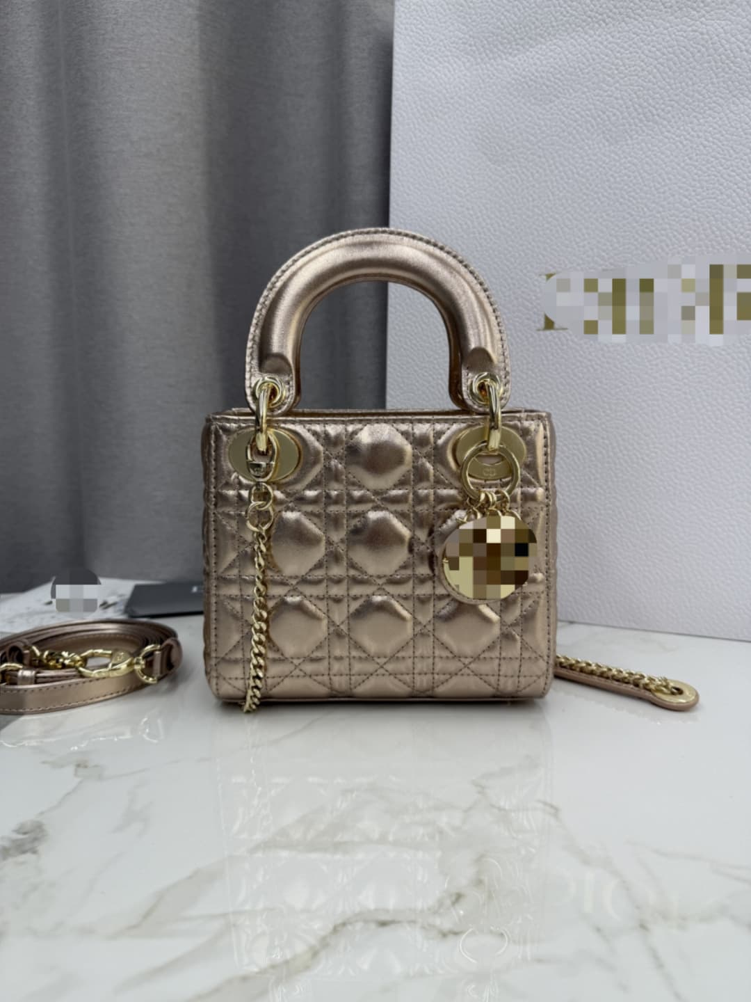[Original Top Grade] D Classic Lady Dior Three-Quarter Lambskin Chain Shoulder Bag for Women, High-End Crossbody Bag