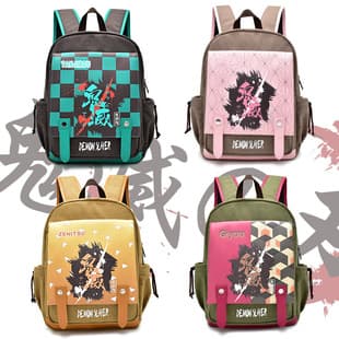 New Cross-Border Anime Backpack Demon Slayer Tanjiro One Piece Attack on Titan Student School Bag
