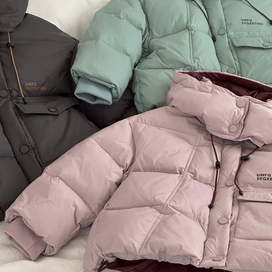 New Autumn/Winter Children's Korean Style Winter Clothing, Thickened Warm Feathered Fleece Casual Jacket/Puff Suit