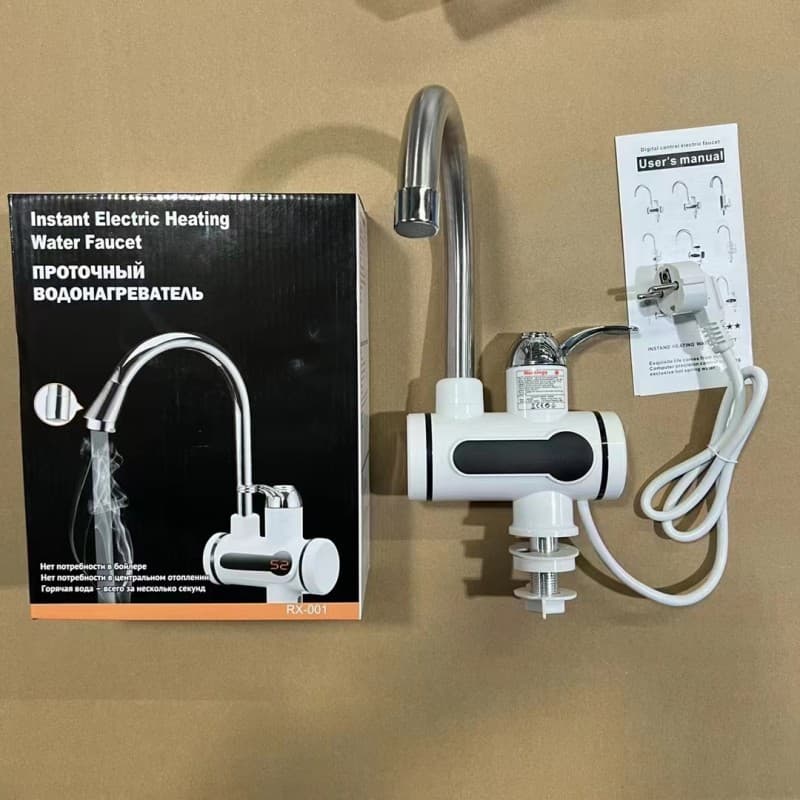 Foreign Trade Household Kitchen Stainless Steel Electric Water Heater Faucet, Cold and Hot Dual Use Instant Quick Heat Faucet, Cross-border Wholesale