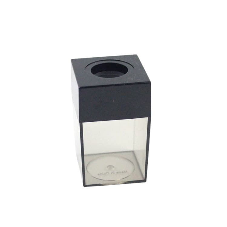 Square Paperclip Container Paperclip Box Magnetic Paperclip Storage Box Black Pin Holder