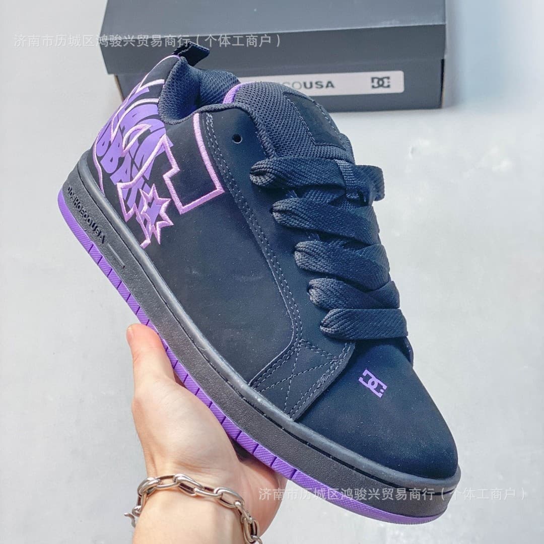 Cross-border wholesale casual DC Shoes sneakers for men and women, European and American style sports shoes, wide fit cowhide leather commuting trendy shoes