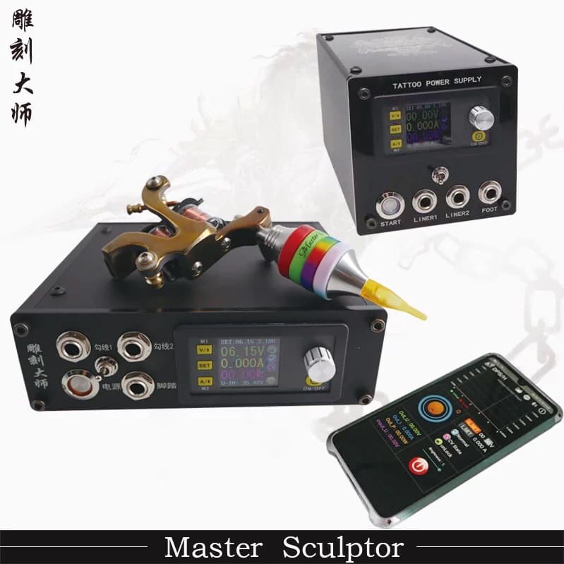 Engraving Master Tattoo Machine Power Supply Digital Color Screen 3A High Power Tattoo Power Supply Recommended Free Shipping Nationwide