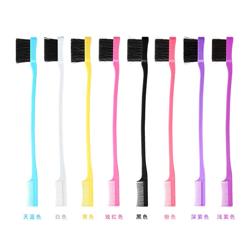 Factory direct sales double-ended eyebrow brush broken hair brush pp silk makeup brush multi-purpose eyebrow brush broken adjustment brush