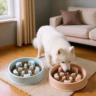 Pet Anti-Choke Bowl, Slow Feeder Dog Bowl, Cat and Dog Anti-Choke Bowl, Creative Slow Eating Bowl