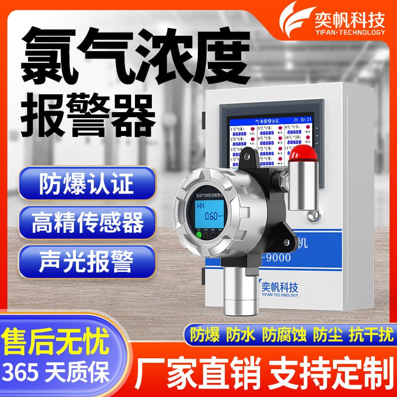 Yifan Chlorine Concentration Alarm, Industrial Toxic and Harmful Ozone Detector, Chlorine Sensor, Chlorine Detector