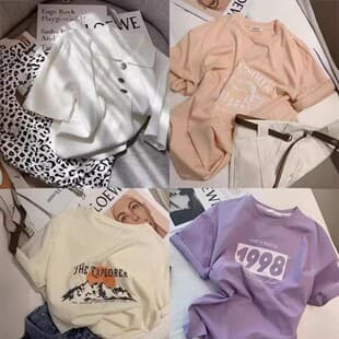 1 Yuan Source Summer Short Sleeve T-Shirt Women's Wholesale Trendy Top 1688 Women's Clothing Street Stall Cheap Goods Wholesale