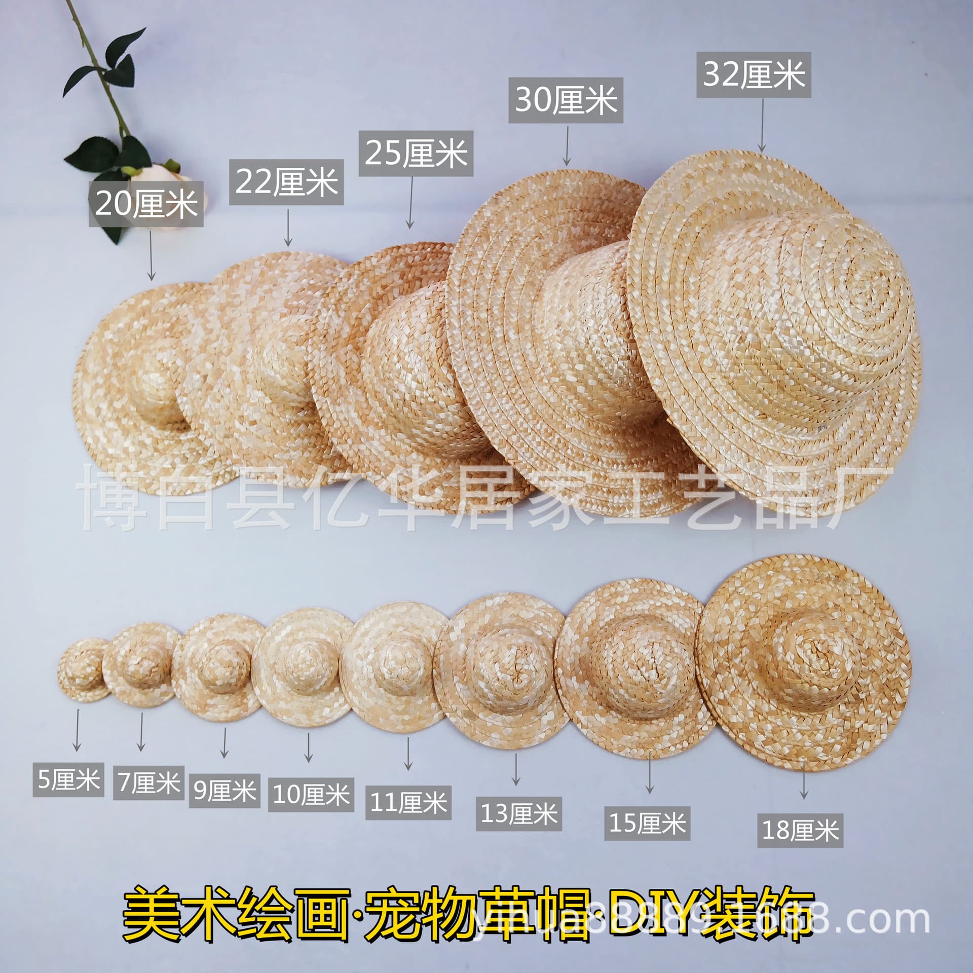 Pet Straw Hat Children's DIY Painting Hat Wall Decoration Kindergarten Creative Art DIY Materials