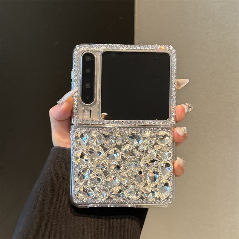 Compatible with Huawei Pura X Phone Case Foldable Screen nova Flip Full Diamond Protective Cover Z Flip 7 Export Model