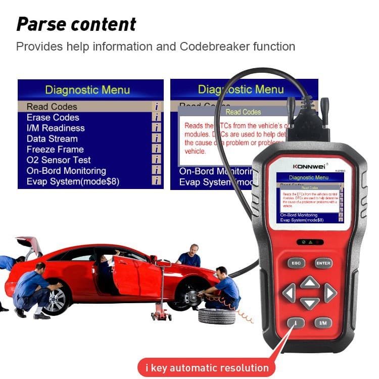 OEM Custom KW860 Car Fault Scanner Diagnostic Tool Automobile fault scanner