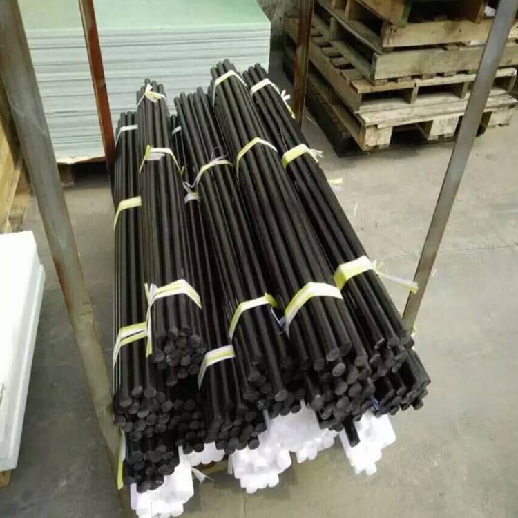 Factory direct sales white and black POM rod nylon round rod ABS plastic rod PE rod PVC rod PTFE rod