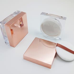 Export cross-border no-logo small-batch printable soft-focus matte powder, matte gold lid setting powder, lightweight finishing powder