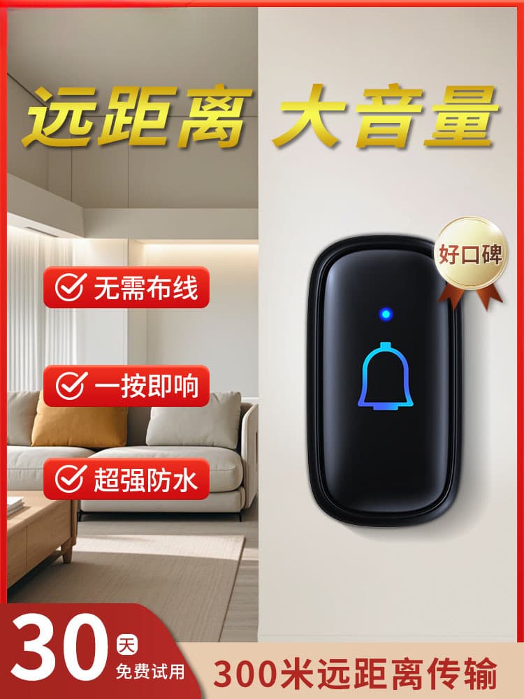 TiwNew Wireless Doorbell for Home, Extra Long Range Smart Ding Dong Door Chime for Elderly