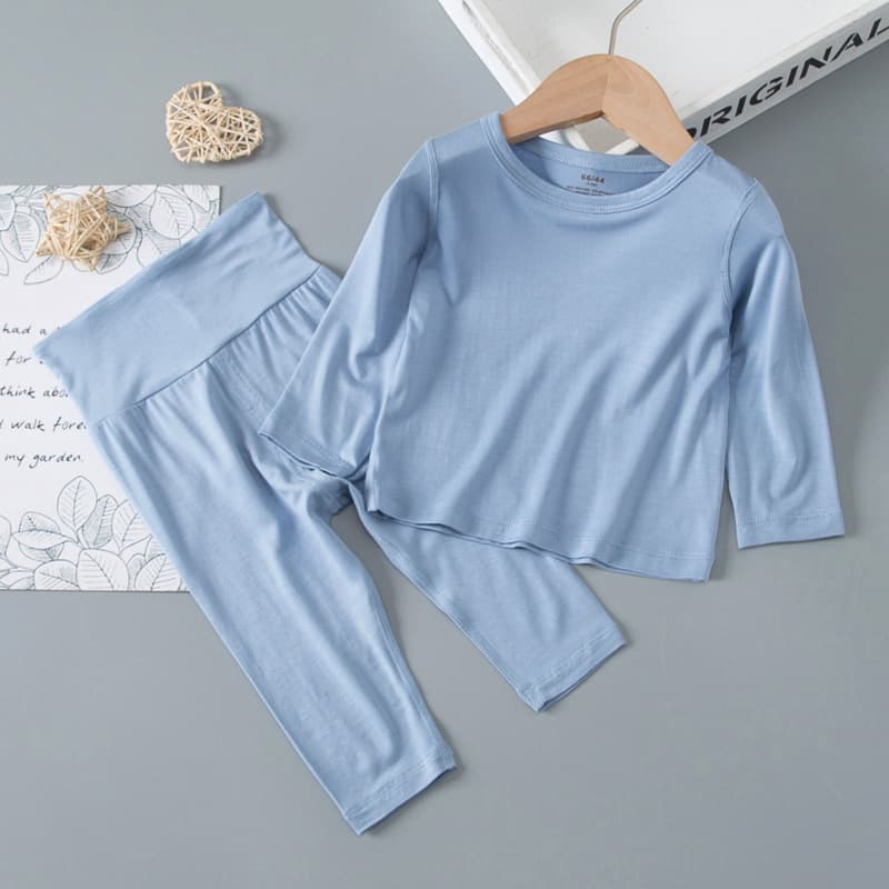 Baby Pajamas Spring/Summer Thin Modal Two-Piece Set Boys Girls High-Waist Belly Protection Undershirt Kids Air Conditioning Wear