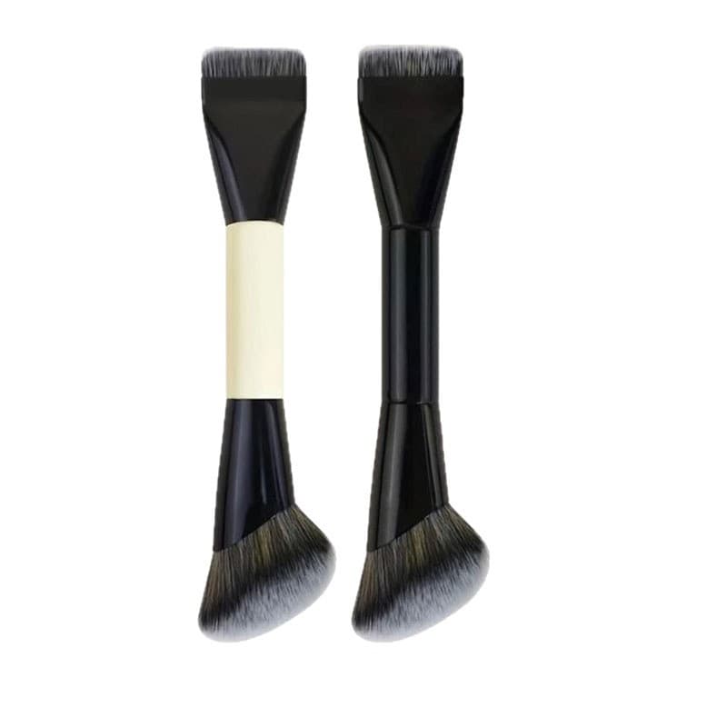 European and American Cross-Border Single-Head Double-Ended Makeup Brush, Flat Foundation Brush, Contour Brush, Loose Powder Brush, Concealer Brush, Beauty Tools