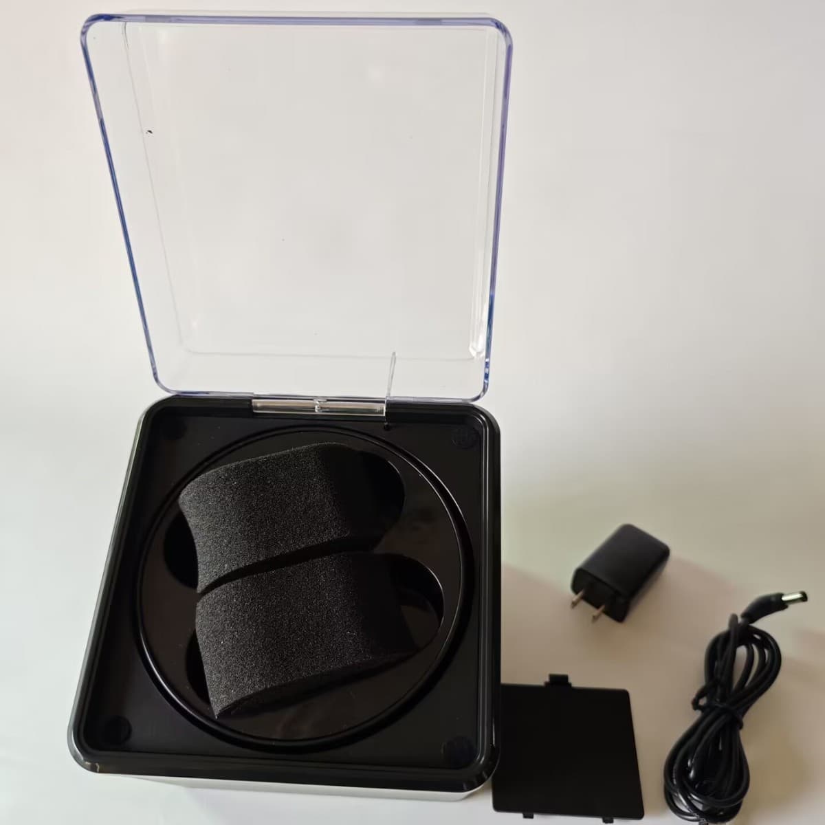 Watch Winder for Mechanical Watches, Automatic Watch Shaker, Watch Winder, 2 Watch Slots, Lid-Open Auto-Stop Function