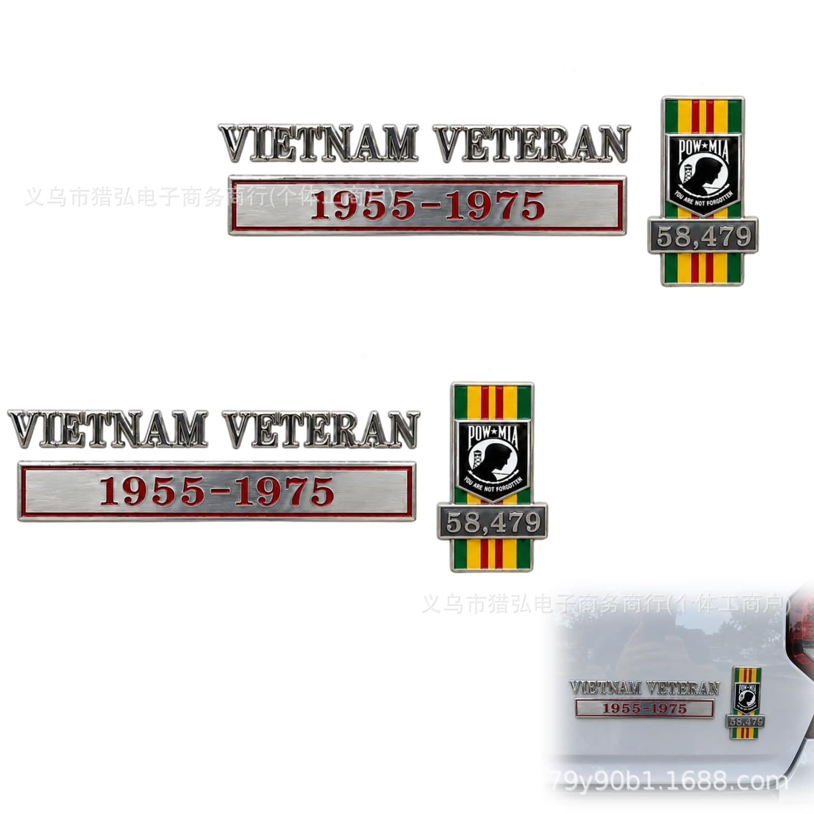 Cross-border New Car Emblem for Automotive Patriotic Badge Car Metal Plate Decorative Car Sticker