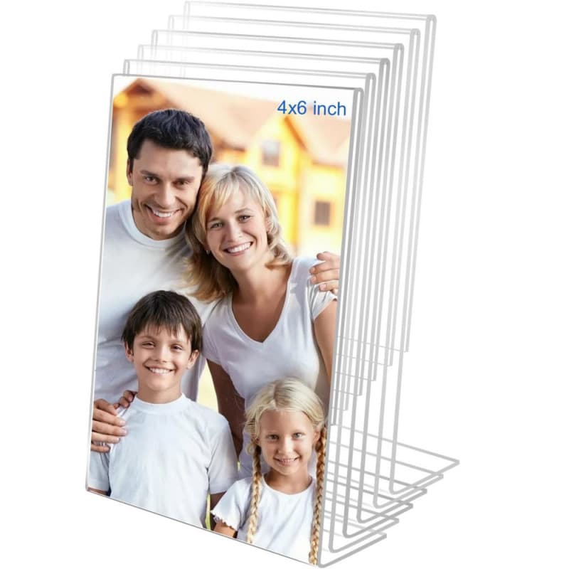 Cross-border L-shaped A4A6 display board, table card holder, table sign, imitation acrylic table sign, transparent