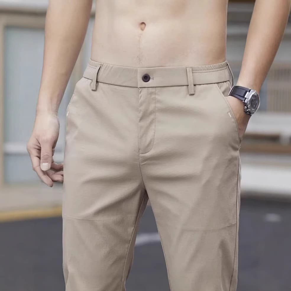 Pants men's casual pants 2025 thin loose straight trendy slim men's trousers high-end business versatile men's trousers