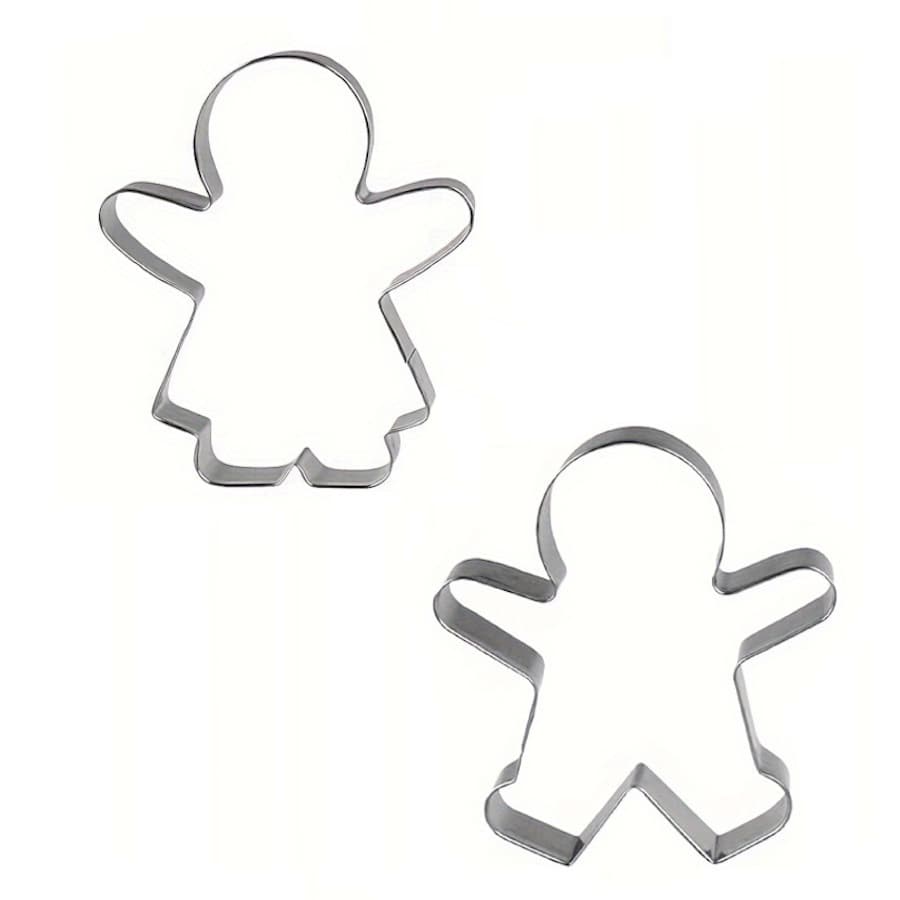 Cross-border spot stainless steel cookie molds Christmas gingerbread men boys and girls kitchen gadgets