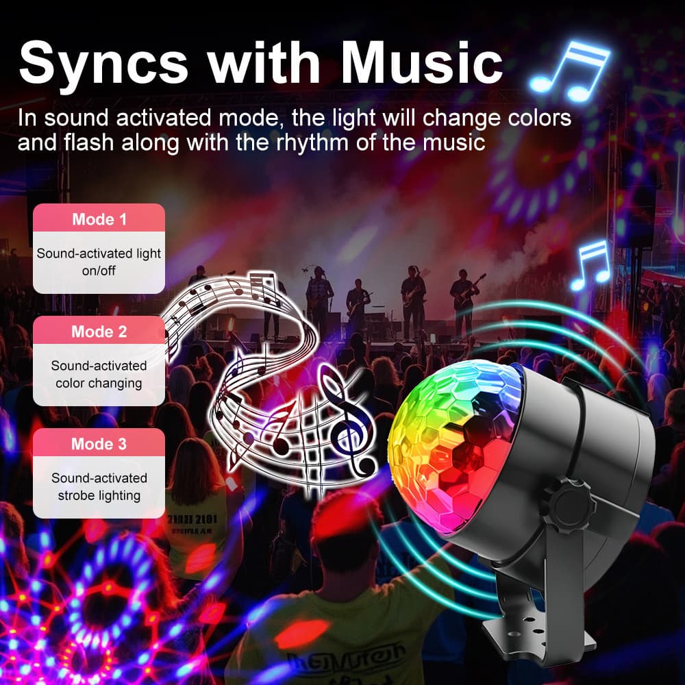 Voice-Activated Water Ripple Northern Lights Projection Lamp, 7-Color Rotating USB Ambient Night Light